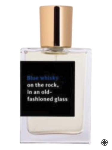 Blue Whisky on the rock, in an old-fashioned glass Proad