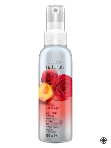 Sultry Red Rose & Peach Avon